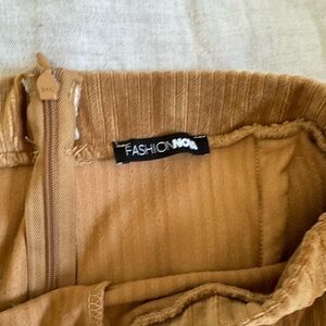 NWOT Fashion Nova Striped Velvet Co-ord Set